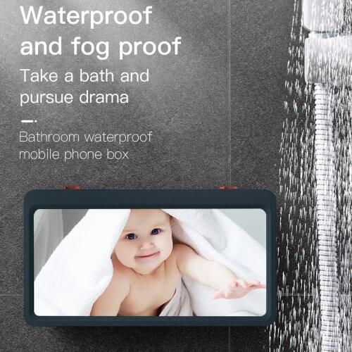 Waterproof Phone Case Bath Wall Mounted Holder Waterproof Phones Storager Sealed Touchable Organizer Travel Portable Storage Box