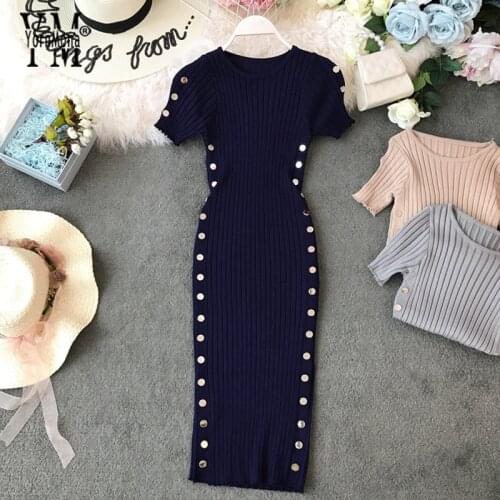 YORNMONA Summer Knitted Dresses
