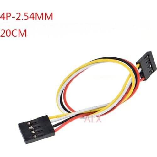 10PCS 4PIN DUPONT LINE female to female PITCH 2.54MM 20CM double head 4P 4 pin JUMPER CABLE WIRE FOR PCB connector