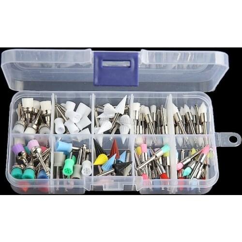 100Pcs/Box Dental Flat Polishing Brushes Cups Mixed Polish for Teeth Polisher Instrument Cup Dental Care Brush Head