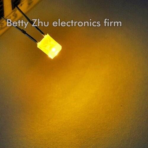 200PCS/LOT LED light-emitting diode quads 2 * 3 * 4mm yellow shell yellow light