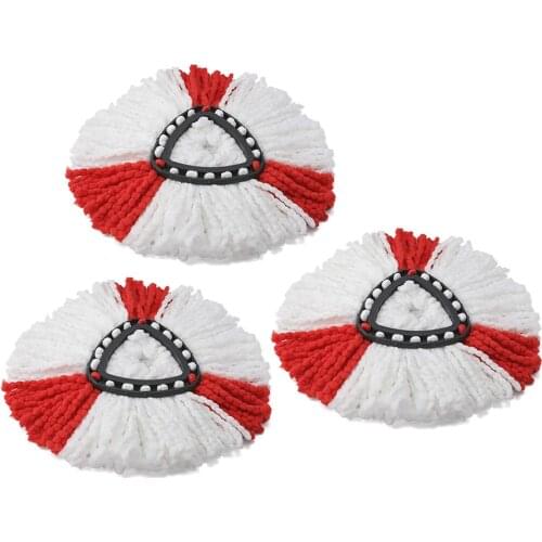 3pcs Replacement for Vileda O-cedar Mop Heads Refill Microfibre Spin 360 Rotating Floor Head