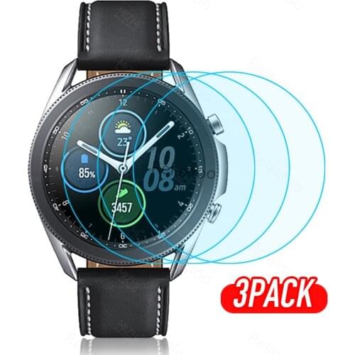 3 Pack for Samsung galaxy Watch 3 45mm watch3 41mm Tempered Glass Screen Protector 9H Smartwatch Protective Glass Accessories