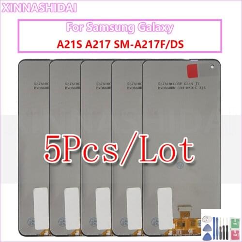 5pcs/lot LCD For Samsung Galaxy A21s A217 LCD With LCD Touch Screen Digitizer Frame For Samsung A21s LCD SM-A217F/DS Display
