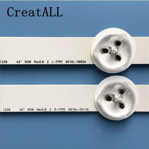 874mm LED Backlight Lamp strip 12leds For LG TCL L42F1300-3D 6916L-0882A 6916L-0913A LC420DUN SE 42 inch LCD Monitor 6sets