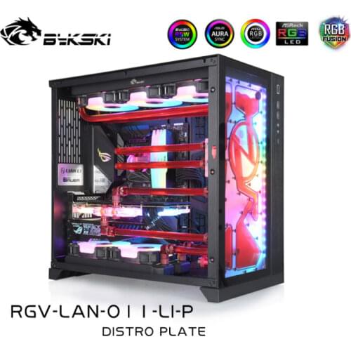 BYKSKI Acrylic Tank use for LIAN LI O11 Dynamic Case Computer Case / 3PIN 5V D-RGB / Combo DDC Pump Cool Water Channel Solution