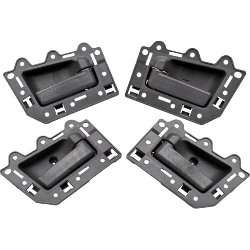 AU04 -Set of 4 Inside Interior Door Handle Set for 2005-2011 Jeep Grand Cherokee Gray(Front Rear Left Right 4 Doors)
