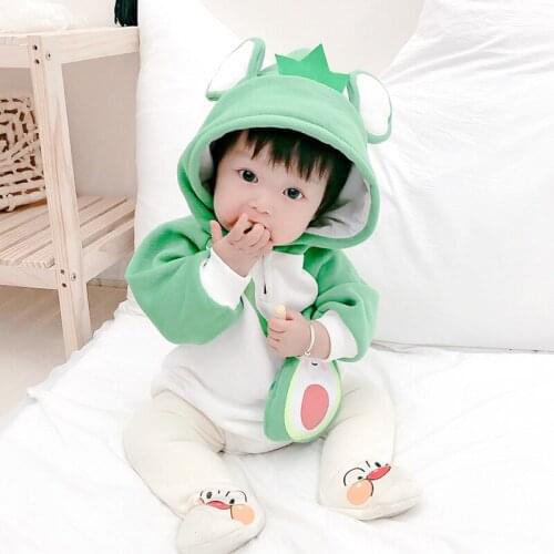 Newborn Baby Girl Boy Hoodies Long Sleeve Romper Jumpsuit Clothes 0-24M Pineapple Baby Clothes With Ears