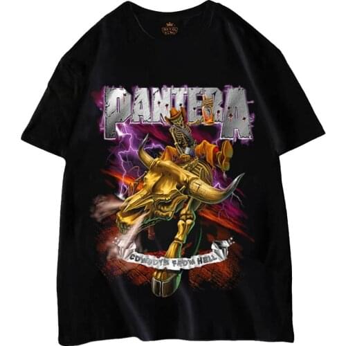 New Rock Band Pantera T Shirt High Quality Cotton Punk T-Shirt Men Black Tshirt Tops Print T Shirt Oversized T Shirt Women