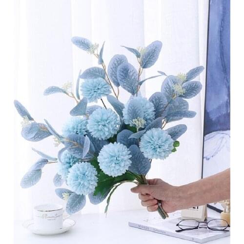 High Quality Artificial Flower Silk Fake Flowers Bouquet Wedding Home Decoration Home Table Decor Simulation Flowers