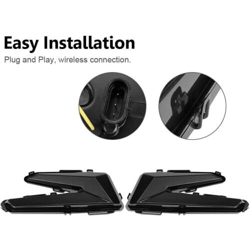 KEMIMOTO Black Rear Tail Lights Tail Lamps With Yellow Turning Light for Can Am Maverick X3 XDS XRS Max Turbo R 2017 - 2021