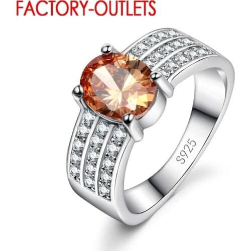 New Fashion Women/Gilrs Rings For Wedding Engagement Party Jewelry With High Quality Created Cubic Zircon Crystal