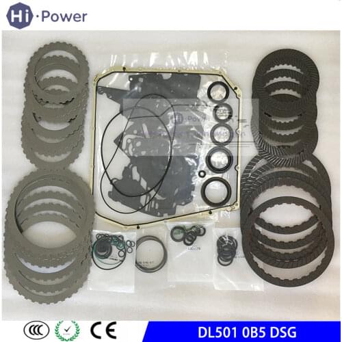 DL501 0B5 DSG Transmission Master Rebuild Kit Seal friction kit Steel kit For AUDI Repair Kit