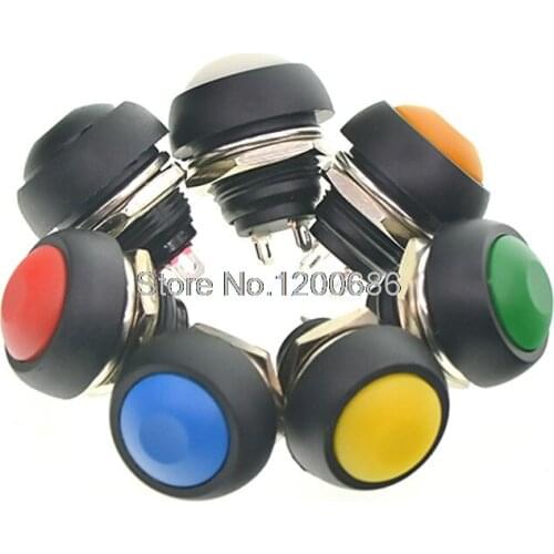 Small push button switch Waterproof switch self-resetting PBS-33B 12MM Mini Switch 12mm 12V 1A momentary reset Non-locking