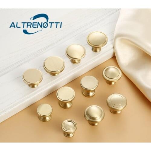 Metal Furniture Handle Modern Simple Knob For Kitchen Cabinet Wardrobe Cupboard Brass Gold Door Pull Drawer Closet Home Hardware
