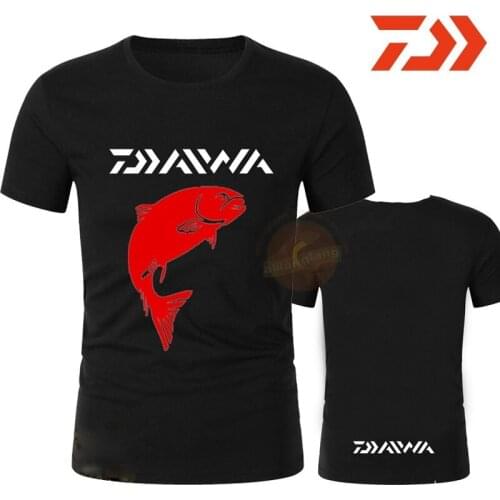 DAIWA Mens Outdoor Sport Fishing Clothes Summer Fishing Clothing Quick Drying Breathable Anti UV Short Sleeve Fishing T-Shirt