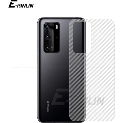 Soft Carbon Fiber Protective Back Film For Huawei P50 P40 P30 P20 Pro Lite 5G E Plus Rear Screen Protector Not Tempered Glass