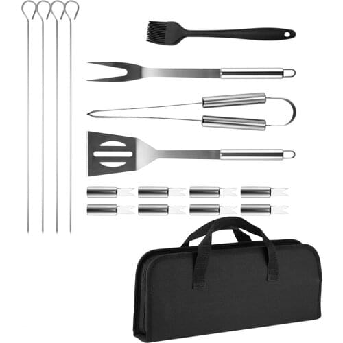 BBQ Grill Tool Set Stainless Steel Barbecue Grilling Utensil Accessories Camping Outdoor BBQ Tools Set Barbecue Utensil Set Gift