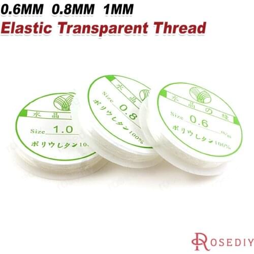 3PCS 0.6MM 0.8MM 1MM Elastic Transparent Thread for Bracelet Beads Making Jewelry Accessories Wholesale