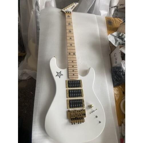 New Kort Custom Guitar Star Signature Custom Kramer Style Electric Guitar White Finish