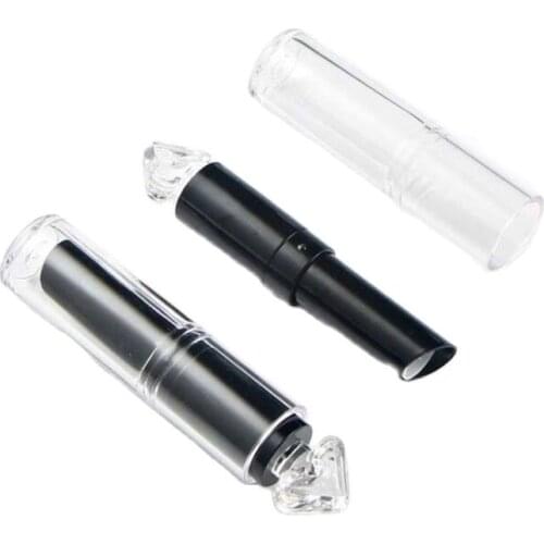 New Cute Lipstick Tube Clear Case Black Inclined Plane Lip Gloss Tube Gorgeous Make Up Tool Plastic Lip Balm Container 50pcs/lot