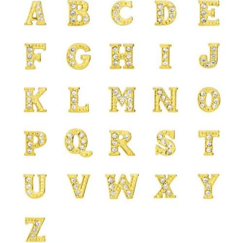 Wholesale 20PCS/lot Gold Color Alphabet Letters Choose From N To Z Floating Locket Charms Fit For Magnetic Locket