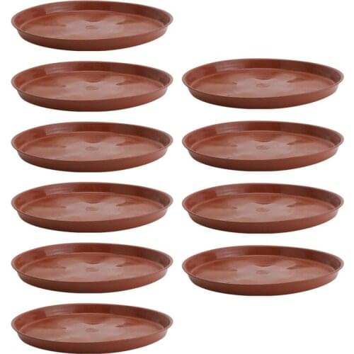10pcs Plastic Flowerpot Drip Tray Plant Pot Saucer For Fleshiness Planter Garden Balcony Flowerpot Tray - Type 400 (Red)