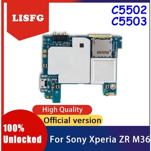 Unlocked Full Working Motherboard Mainboard Logic Board For Sony Xperia ZR M36 M36h C5502 C5503 Motherboard With Full Chips