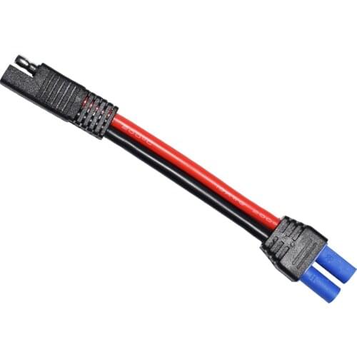 SAE to EC5 Female Plug Connector , Solar Power Automotive Adapter Cable Wire 10AWG 15cm