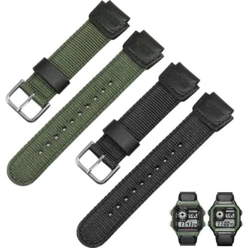 Watch Strap For Casio Watch Nylon NATO Watch Band For AE-1200/SGW-300/400 AQ-S810