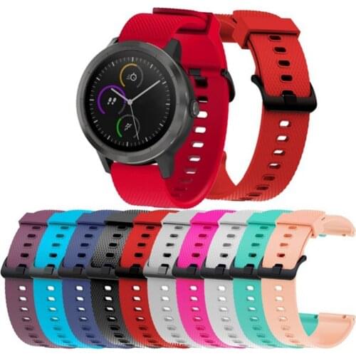 20MM Silicon Strap For Garmin Vivoactive3 3 Vivomove HR Replacement Quick Release Band Watch Band Bracelet Sport Silicone Band