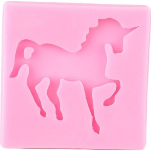 Unicorn Silicone Mold DIY Party Cupcake Topper Fondant Molds Chocolate Cake Decorating Tools Polymer Clay Candy Resin Moulds