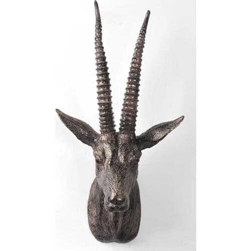Animal head Wall decoration at home living room European sculptures Hanging decorative rhino the head resin wall decoration