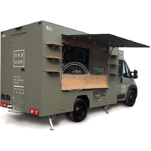 Food Truck For Hamburgers Vending Mobile Bakery Truck Customized Retro Food Cart