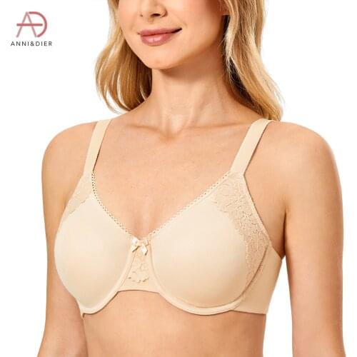 Womens Cotton Full Coverage Underwire Non Padded Minimizer Bra Plus Size