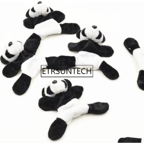 100pcs Cute Soft Plush Cartoon Panda Shape Fridge Sticker Souvenir Children Birthday Christmas Gift Decorating Home