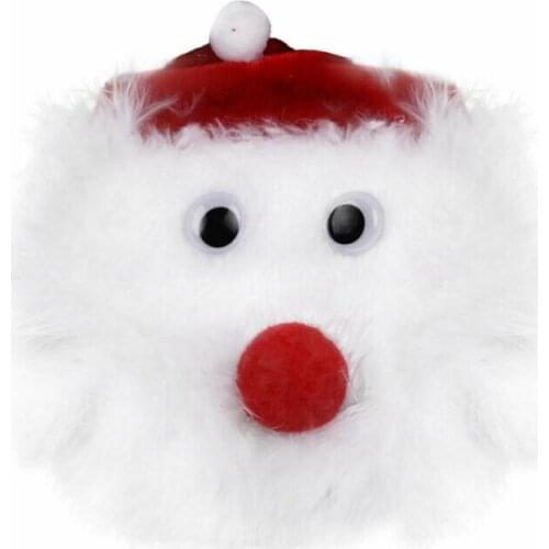 2PCS/Set Xmas Christmas Santa Claus Novelty Nipple Cover Bra Pasties Tassels Reusable Adhesive Breast Petals