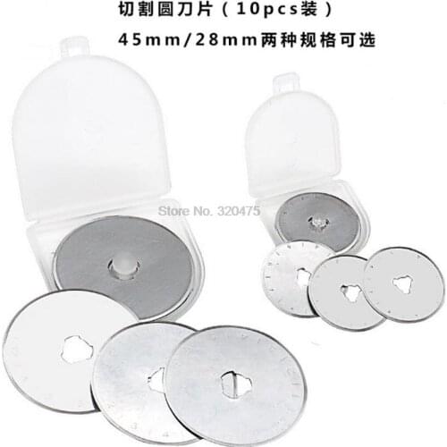 20set 10 Pcs Cutting Round Blade Tape Cloth Paper Tube Leathe Slitting Machine Blade With Scale Utility Knife Tools 45MM Or 28MM