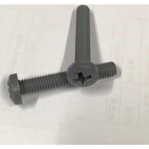 20Pcs M5 PVC Acid alkali resistant Phillips Screws preservative Cross Round Pan head plastic Screw bolt 6mm-35mm L