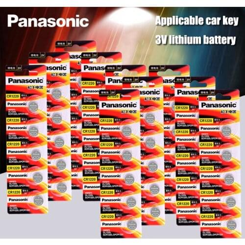 50pcs Original Panasonic CR1220 Button Cell Batteries CR 1220 3V Lithium Coin Battery BR1220 DL1220 ECR1220 LM1220