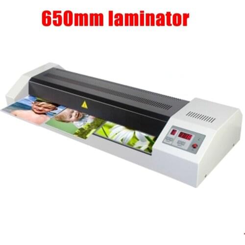 A1 Photo Laminator Hot Cold Laminator Genuine HD-650 laminating machine Maximum plastic size is 650mm Fast Speed Film Laminating
