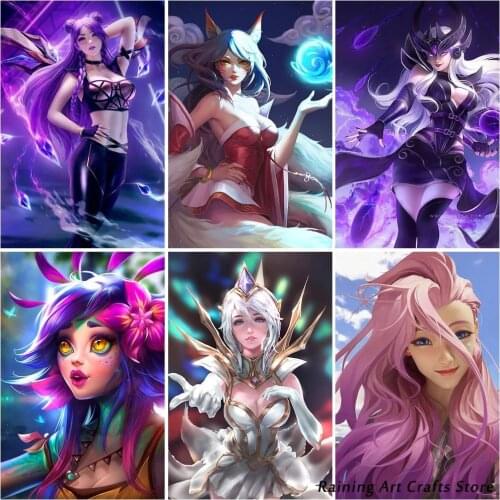 5D Diy Full Round Square Drill Diamond Painting Cartoon Anime Girl Embroidery Cross Stitch Kits Mosaic Pictures Home Decoration