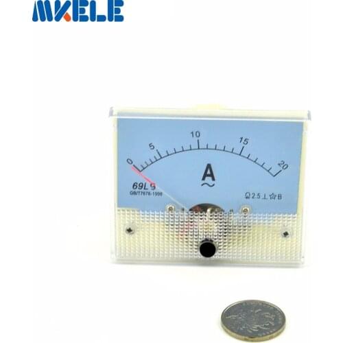 AC 69L9(20A) Analog Ammeter Panel Current Amper Meter Pointer Diagnostic-tool Amperimetro Ampermeter Tester New China