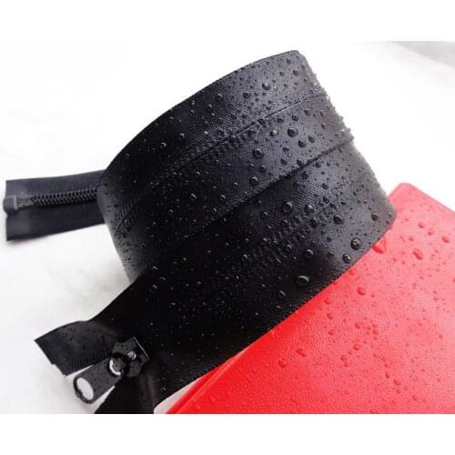 Free shipping #8 waterproof nylon zipper black TPU 2pcs/lot 60cm Anti-loaded zipper for diy colothes pants garment accessories