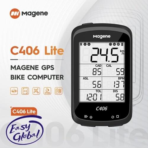 Magene C406 Lite GPS Bike Computer Wireless Smart Speedometer Sync Speed Sensor MTB Road Waterproof Bicycle Monito Data Map