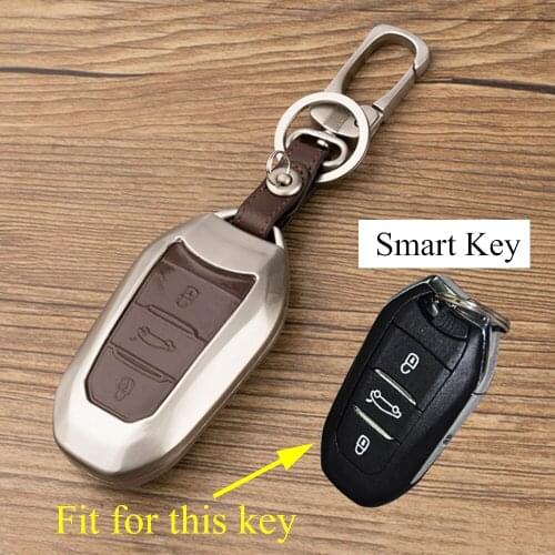 Smart 3 Buttons Key Shell Holder Bag Case Fob Chain Cover Parts Fit For Peugeot 2008 301 308S 408 508 4008 5008 Accessories Trim