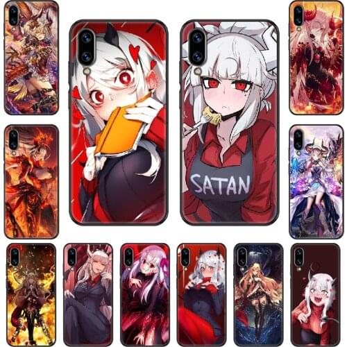 Anime Sexy Devil Girl Phone case For Huawei Honor Mate 5 7 8 9 10 20 i A X Lite Pro black painting cover luxury funda silicone