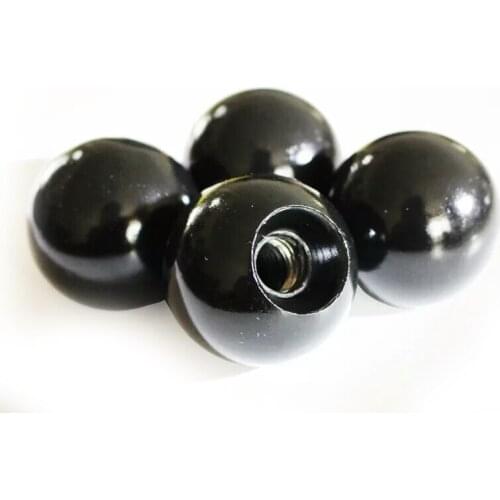 10pcs/Lot M12x40mm BLACK Ball Knob IRON Insert Machine Tool Replacement 12mm Thread 40mm Ball Diameter Bakelite Ball Knob handle