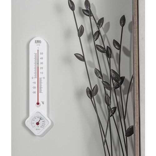 Indoor Temperature Humidity Gauge Meter Measure Tools Analog Vertical Thermometer Hygrometer for Sauna Room Greenhouse 255x68mm