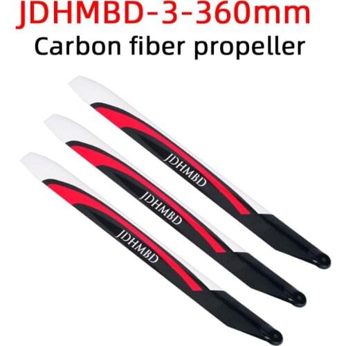 JDHMBD 3-360mm 3 Blade carbon fiber main rotor blade for ALIGN trex GARTT JCZK 300C 450L ALZRC X360 KDS 360 RC helicopter parts